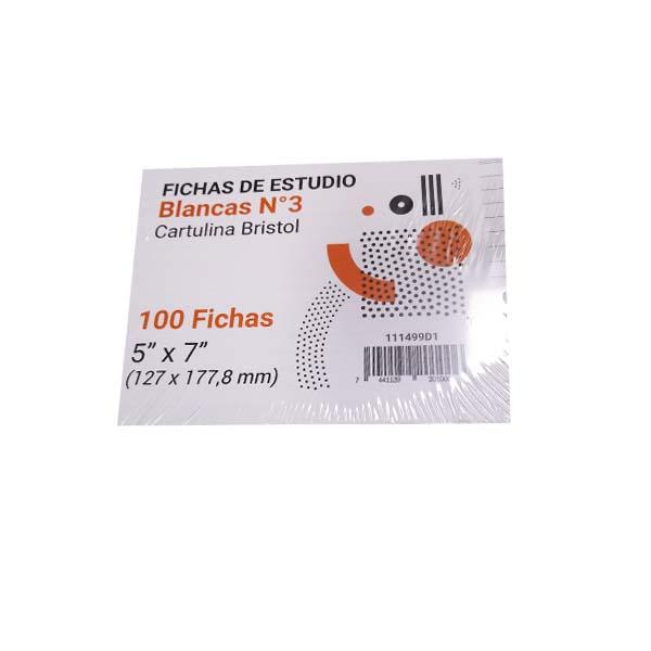 FICHA #3 BLANCA RAY 5X8 100H