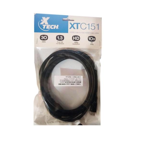 MINI CABLE XTECH 10FT HDMI   XTC-151