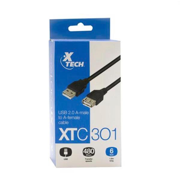 XTECH XTC-301 6FT USB 2.0 A-MALE FE